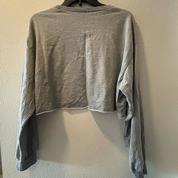 Divided Gray Crop Boxy Crew Neck Sweatshirt - Picture 4 of 4